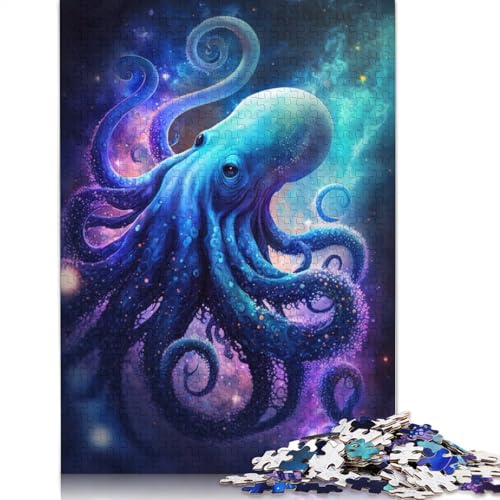 Puzzle für Erwachsene, 1000 Puzzles mit Galaxie-Oktopus-Motiv, für Erwachsene und Kinder, Kartonpuzzle, Lernspielzeug (Größe 38 x 26 cm) von LiJianXXR