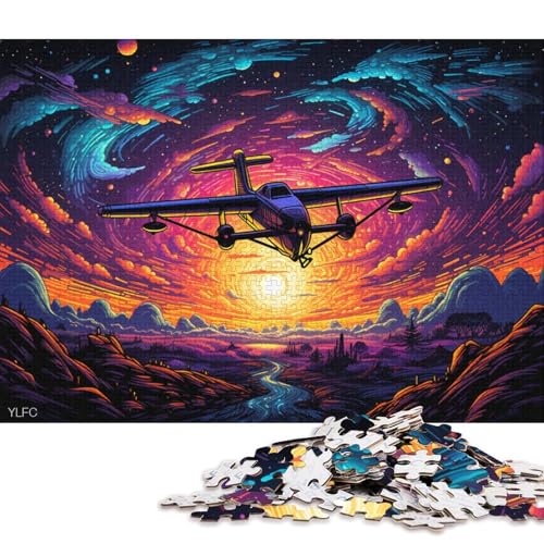 Puzzle für Erwachsene, 1000 Stück, Bunte Segelflugzeug-Puzzles für Kinder, Karton-Puzzles, Heimkunst-Dekor 38x26cm/1000 Teile von LiJianXXR