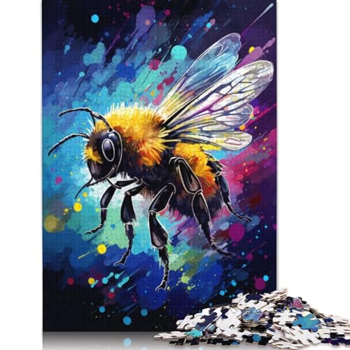 Puzzle für Erwachsene, 1000 Teile, Art Bee Puzzle für Erwachsene, Kartonpuzzle, Lernspiel für Erwachsene und Kinder, 38 x 26 cm von LiJianXXR