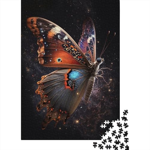 Puzzle für Erwachsene, 1000 Teile, Art Dream Butterfly, Puzzle für Erwachsene, Holzpuzzle, anspruchsvoll, Aber unterhaltsam und humorvoll (Größe 75 x 50 cm) von LiJianXXR