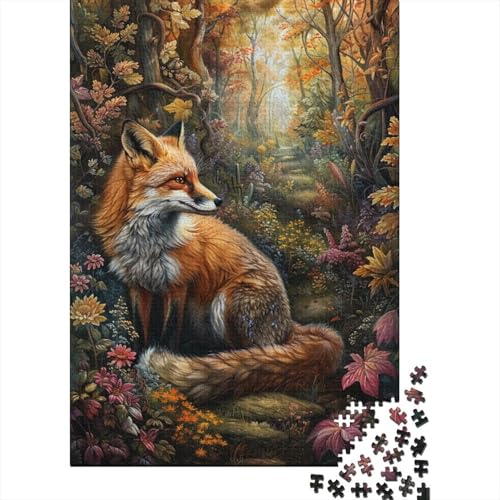 Puzzle für Erwachsene, 1000 Teile, Art Fox, Puzzle für Erwachsene und Kinder, Holzpuzzle, Lernspielzeug (Größe 75 x 50 cm) von LiJianXXR