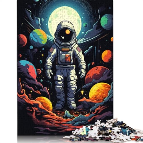 Puzzle für Erwachsene, 1000 Teile, Außerirdischer Astronaut im Weltraum, Puzzle für Erwachsene, Papppuzzle, Lernspiel, Herausforderungsspielzeug, Größe 38 x 26 cm von LiJianXXR