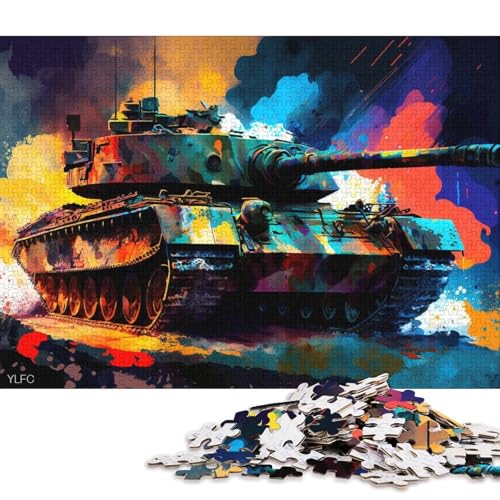 Puzzle für Erwachsene, 1000 Teile, Bunte Panzer-Puzzles für Erwachsene, Holzpuzzle, tolle Geschenke zu Weihnachten (Größe 75 * 50 cm) von LiJianXXR