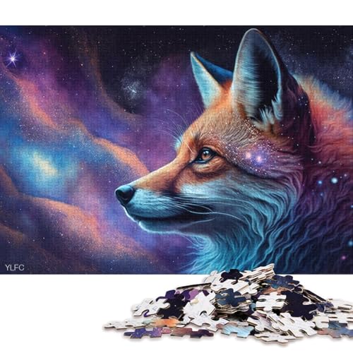 Puzzle für Erwachsene, 1000 Teile, Cosmic Galaxy Fox, Puzzle für Erwachsene, Kartonpuzzle, anspruchsvolles Spiel (Größe 38 * 26 cm) von LiJianXXR