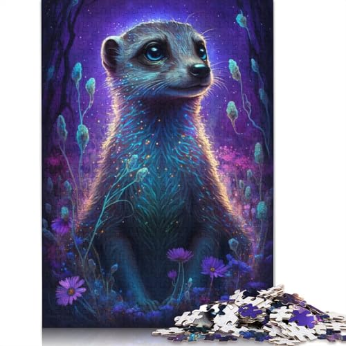 Puzzle für Erwachsene, 1000 Teile, Erdmännchen-Blumen-Galaxie, Puzzle für Erwachsene, Kartonpuzzle, Heimdekoration, Puzzlespielzeug, Größe: 38 x 26 cm von LiJianXXR