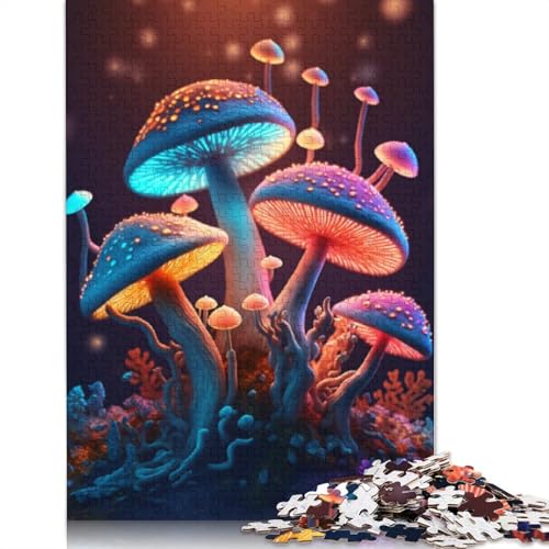 Puzzle für Erwachsene, 1000 Teile, Fantasie-Pilz-Puzzle für Erwachsene, Kartonpuzzle, Lernspiel für Erwachsene und Kinder, Größe 38 x 26 cm von LiJianXXR