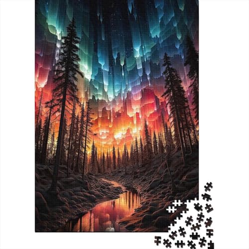 Puzzle für Erwachsene, 1000 Teile, Fantasielandschaft, Puzzle für Erwachsene und Kinder, Holzbrettpuzzle, Familienunterhaltungsspielzeug, Größe: 75 x 50 cm von LiJianXXR