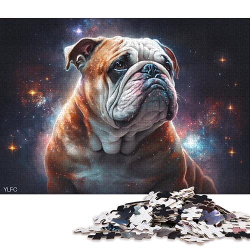 Puzzle für Erwachsene, 1000 Teile, Galaxy Bulldog, Puzzle für Kinder, Kartonpuzzle, Heimkunstdekor 38x26cm/1000 Teile von LiJianXXR