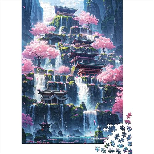 Puzzle für Erwachsene, 1000 Teile, Hängende Gärten, Puzzle für Erwachsene und Kinder, Holzbrett-Puzzle, Spielzeug, Denkspiel, Größe: 75 x 50 cm von LiJianXXR