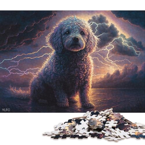 Puzzle für Erwachsene, 1000 Teile, Kunsttiere, Pudel, Puzzle für Erwachsene, Holzpuzzle, Lernspiel, Herausforderungsspielzeug 75x50cm/1000 Teile von LiJianXXR