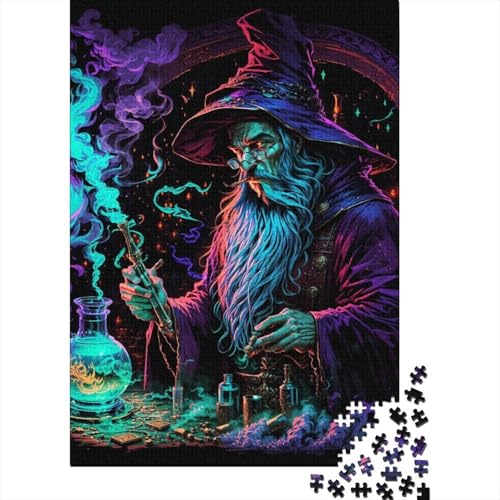 Puzzle für Erwachsene, 1000 Teile, Magisches Shisha-Puzzle für Erwachsene und Kinder, Holzbrett-Puzzle, Spielzeug, Denkspiel, Größe: 75 x 50 cm von LiJianXXR