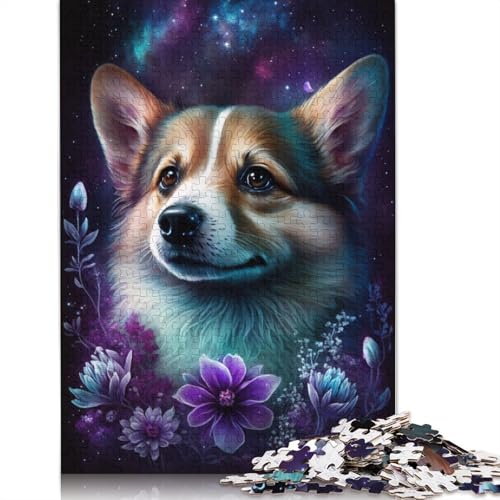 Puzzle für Erwachsene, 1000 Teile, Weltraum-Corgi-Puzzle, Papppuzzle für Erwachsene, tolles Geschenk für Erwachsene (Größe 38 x 26 cm) von LiJianXXR