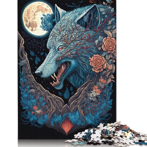 Puzzle für Erwachsene, 1000 Teile, Wolfspuzzle für Erwachsene, Kartonpuzzle, Familienpuzzlespiel, Größe 38 x 26 cm von LiJianXXR