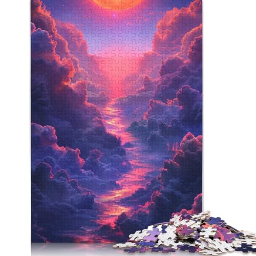 Puzzle für Erwachsene, 1000 Teile, farbenfrohe Alien-Landschaft, Kartonpuzzle für Erwachsene, Familienspiele, Größe 38 x 26 cm von LiJianXXR