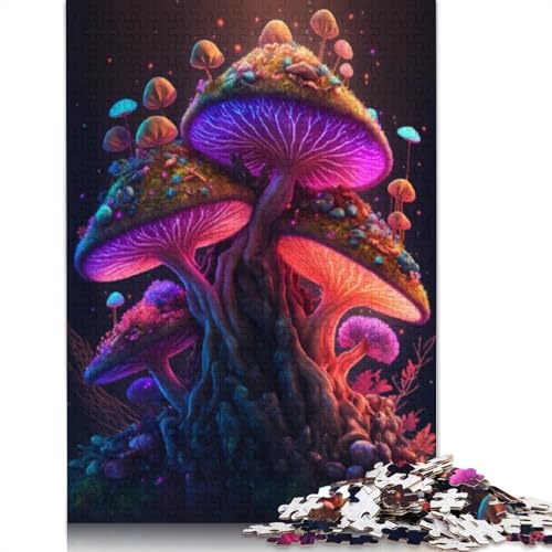 Puzzle für Erwachsene, 1000 Teile, kosmisches Pilz-Puzzle, für Kartonpuzzles, pädagogisches Spielzeug zum Stressabbau, Puzzlegröße 38 x 26 cm von LiJianXXR