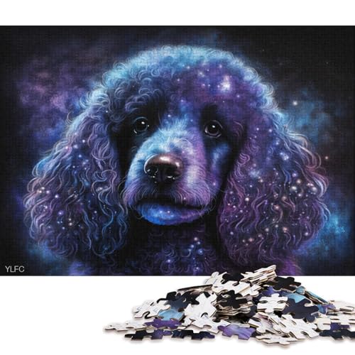 Puzzle für Erwachsene, 1000 Teile, kosmisches Tier-Pudel-Puzzle, Holzpuzzle, Heimdekorationspuzzle (Größe 75 * 50 cm) von LiJianXXR