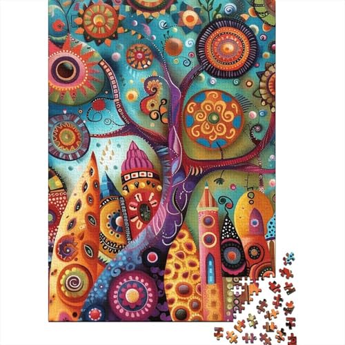 Puzzle für Erwachsene, 1000 Teile, magischer Baum, rechteckiges Puzzle für Erwachsene und Kinder, Holzbrettpuzzle, Familiendekoration, Größe: 75 x 50 cm von LiJianXXR