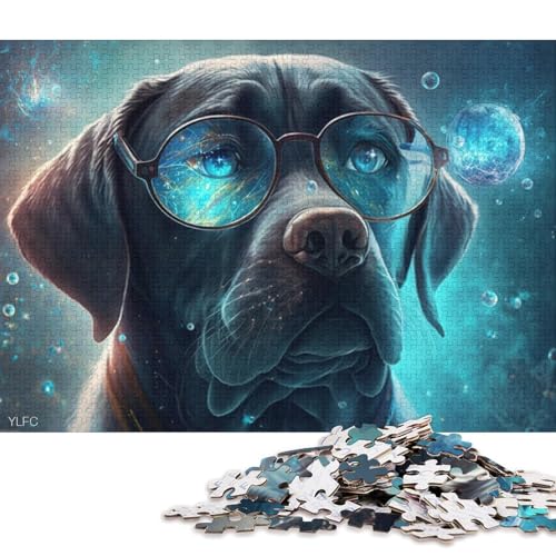 Puzzle für Erwachsene, 1000 Teile, magischer Labrador-Krieger, Puzzle für Kinder, Holzpuzzle, Heimkunstdekor 75x50cm/1000 Teile von LiJianXXR