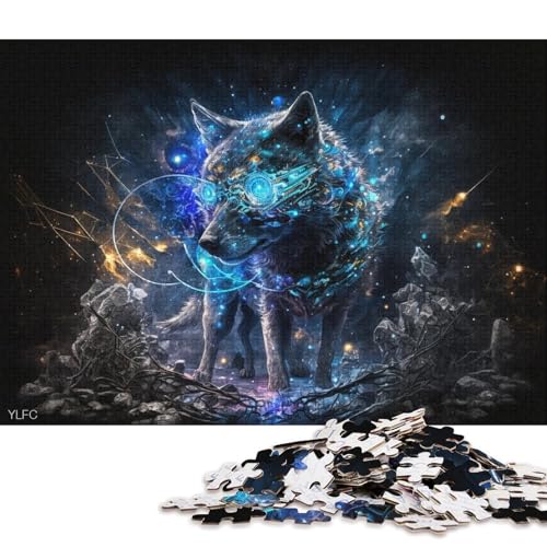 Puzzle für Erwachsene, 1000 Teile, magischer Wolfskrieger, Puzzle für Erwachsene, Papppuzzle, tolle Geschenke zu Weihnachten (Größe 38 * 26 cm) von LiJianXXR