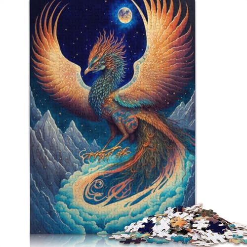 Puzzle für Erwachsene, 1000 Teile, schönes Phönix-Puzzle für Erwachsene, Karton-Puzzle, Familienpuzzle, Spielgröße 38 x 26 cm von LiJianXXR