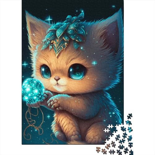 Puzzle für Erwachsene, 1000 Teile, süßes Drachenbaby, Puzzle für Erwachsene und Kinder, Holzbrettpuzzle, Familienunterhaltungsspielzeug, Größe: 75 x 50 cm von LiJianXXR