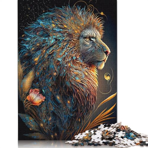 Puzzle für Erwachsene, 1000-teiliges Fantasy-Löwen-Puzzle für Erwachsene, Papppuzzle, Lernspiel, Herausforderungsspielzeug, Größe 38 x 26 cm von LiJianXXR