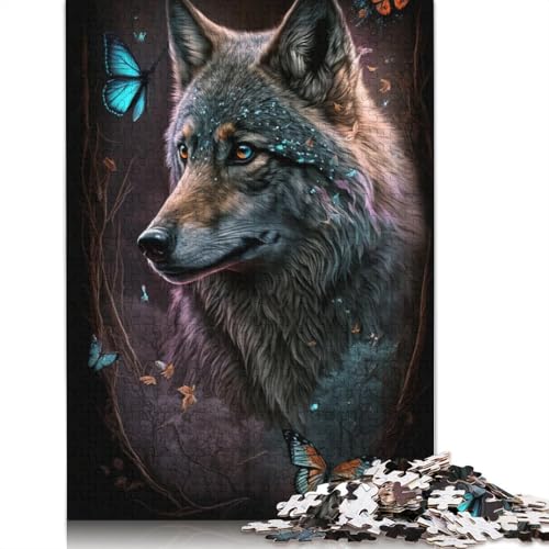 Puzzle für Erwachsene, Art Wolf, 1000 Teile, Puzzle für Erwachsene und Kinder ab 12 Jahren, Holzpuzzle, Denksportaufgabe, 75 x 50 cm von LiJianXXR