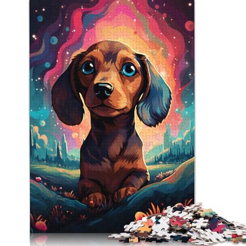 Puzzle für Erwachsene, Baby-Dackel, 1000 Teile, Holzpuzzle für Erwachsene und Familien, Spielspielzeug, 75 x 50 cm von LiJianXXR