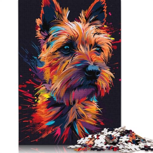 Puzzle für Erwachsene, Cairn Terrier, Hundekunst, 1000 Teile, Puzzlespiel aus Karton für Erwachsene und Kinder ab 12 Jahren, Familienaktivität, Größe 38 x 26 cm von LiJianXXR