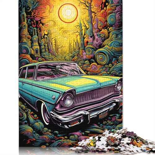 Puzzle für Erwachsene, Coole, farbenfrohe Sportwagen, Puzzle für Erwachsene, 1000 Teile, Holzpuzzle für Erwachsene und Kinder ab 12 Jahren, Spielzeug-Wanddekoration, 75 x 50 cm von LiJianXXR