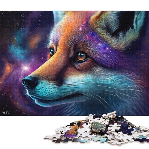 Puzzle für Erwachsene, Cosmic Galaxy Fox, 1000 Teile, Puzzle für Erwachsene, Geschenke, Kartonpuzzle für Erwachsene und Kinder ab 12 Jahren, Lernspiele (Größe 38 * 26 cm) von LiJianXXR