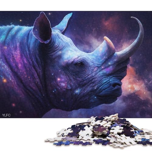 Puzzle für Erwachsene, Cosmic Rhino, 1000 Teile, Puzzle für Erwachsene, Geschenke, Holzpuzzle für Erwachsene und Kinder ab 12 Jahren, Lernspiele (Größe 75 * 50 cm) von LiJianXXR