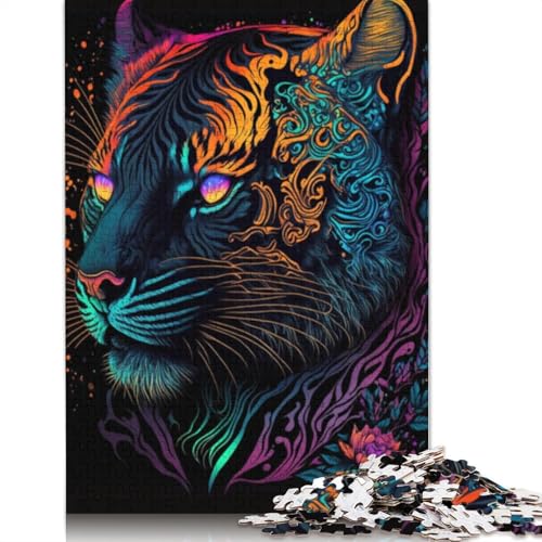 Puzzle für Erwachsene, Cosmos Tiger, 1000 Teile, Puzzlespiel, Kartonpuzzle für Erwachsene und Kinder ab 12 Jahren, Familienaktivität, Größe 38 x 26 cm von LiJianXXR