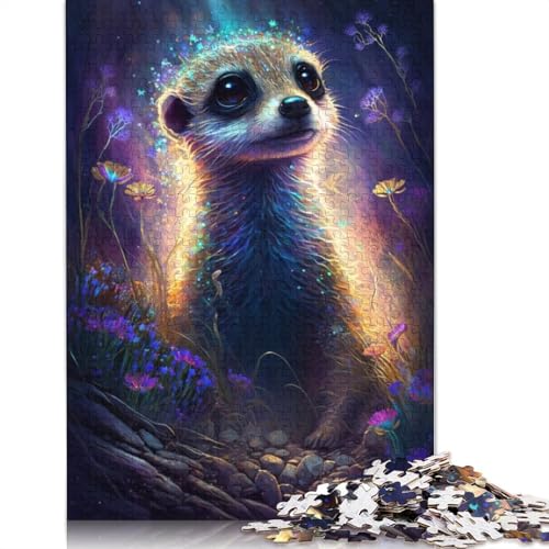 Puzzle für Erwachsene, Erdmännchen-Blumen-Galaxie-Puzzle für Erwachsene, 1000 Teile, Holzpuzzle für Erwachsene, Kinderspiel, Spielzeug für Erwachsene, Größe: 75 x 50 cm von LiJianXXR