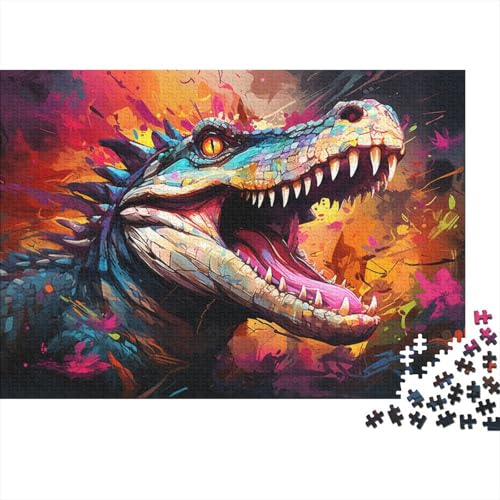 Puzzle für Erwachsene, Fantasie, buntes Krokodil für Erwachsene, 1000 Teile, Puzzle-Geschenke, Holzpuzzle für Erwachsene und Kinder ab 12 Jahren, ideal 50 x 75 cm von LiJianXXR