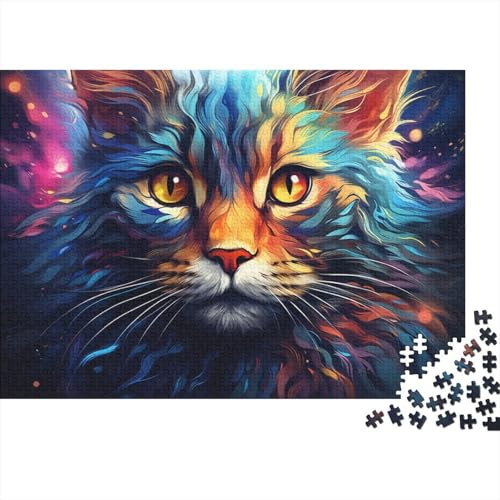 Puzzle für Erwachsene, Fantasie-Katze, 1000-teiliges Puzzle, Holzpuzzle für Erwachsene und Kinder ab 12 Jahren, tolles Geschenk für Erwachsene, 50 x 75 cm von LiJianXXR