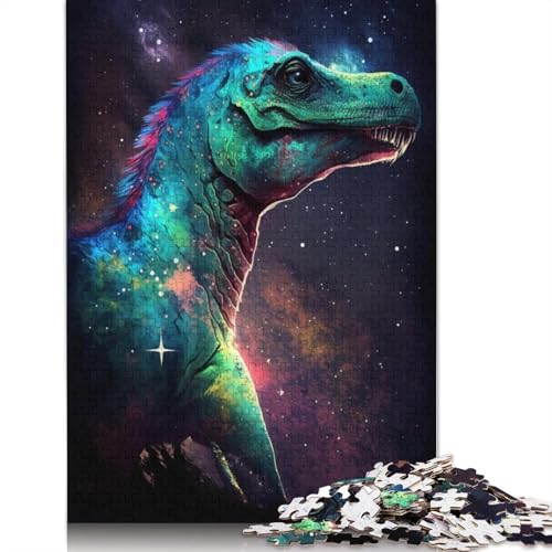 Puzzle für Erwachsene, Galaxie-Dinosaurier, 1000-teiliges Puzzlespiel, Papppuzzle für Erwachsene und Kinder ab 12 Jahren, tolles Geschenk für Erwachsene und Kinder (Größe 38 x 26 cm) von LiJianXXR