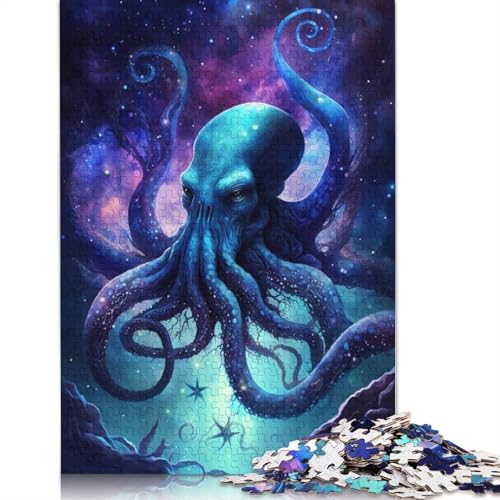 Puzzle für Erwachsene, Galaxy Octopus, 1000 Teile, Puzzle für Erwachsene, Papppuzzle für Erwachsene und Kinder ab 12 Jahren, tolles Geschenk für Erwachsene (Größe 38 x 26 cm) von LiJianXXR