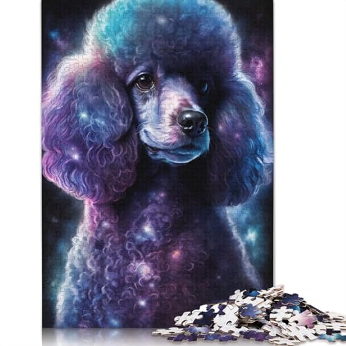 Puzzle für Erwachsene, Galaxy Pudel, 1000 Teile, Puzzle für Erwachsene und Kinder, Papppuzzle, geeignet für Erwachsene, tolles Geschenk für Erwachsene (Größe 38 x 26 cm) von LiJianXXR