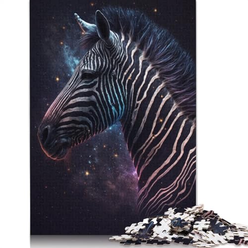 Puzzle für Erwachsene, Galaxy Zebra, 1000 Teile, Puzzle für Erwachsene, Papppuzzle für Erwachsene und Kinder ab 12 Jahren, tolles Geschenk für Erwachsene (Größe 38 x 26 cm) von LiJianXXR