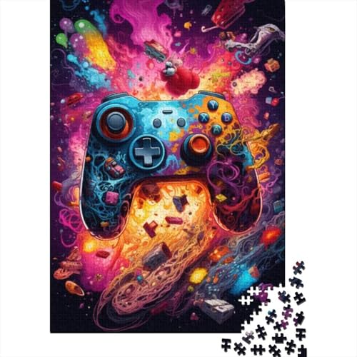 Puzzle für Erwachsene, Gamecontroller-Puzzle für Erwachsene, 1000 Teile, für Erwachsene und Kinder, Holzbrett-Puzzle, Lernpuzzle, Familienspiel, Größe: 75 x 50 cm von LiJianXXR