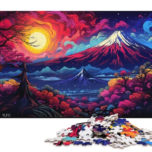 Puzzle für Erwachsene, Kunst, Japan, Berg Fuji, 1000 Teile, Holzpuzzle für Erwachsene und Familien, tolle Geschenke und Spielzeuge 75x50cm/1000 Teile von LiJianXXR