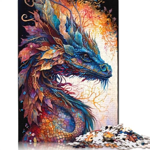 Puzzle für Erwachsene, Kunst-Drache, 1000 Teile, Puzzle für Erwachsene, Holzpuzzle für Erwachsene und Kinder ab 12 Jahren, Heimdekorationspuzzle, 75 x 50 cm von LiJianXXR