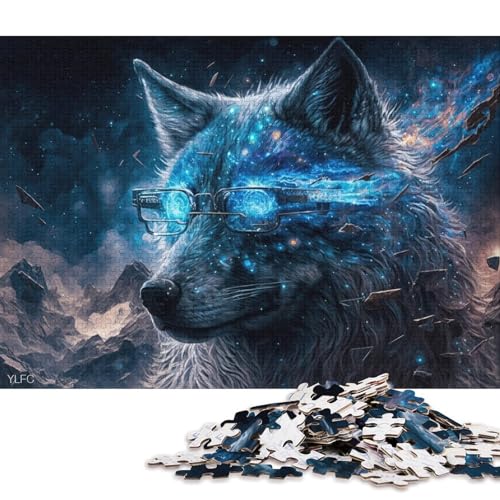 Puzzle für Erwachsene, Magischer Wolfskrieger, 1000-teiliges Puzzle für Erwachsene und Kinder, Holzpuzzle für Erwachsene und Kinder, Lernspiel, Herausforderungsspielzeug (Größe 75 * 50 cm) von LiJianXXR