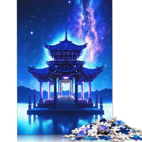 Puzzle für Erwachsene, Mysteriöser Tempel, 1000 Teile, Puzzlespiel, Kartonpuzzle für Erwachsene und Kinder ab 12 Jahren, Familienaktivität, Größe 38 x 26 cm von LiJianXXR