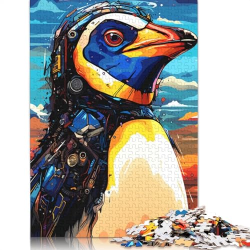 Puzzle für Erwachsene, Pinguin-Kunstroboter, 1000 Teile, Puzzle für Erwachsene, Kartonpuzzle für Erwachsene und Kinder ab 12 Jahren, Heimdekorationspuzzle, 38 x 26 cm von LiJianXXR