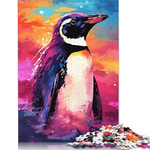 Puzzle für Erwachsene, Pinguin-Tier, 1000-teiliges Puzzle für Erwachsene und Jugendliche ab 12 Jahren, tolles Holzpuzzle, 75 x 50 cm von LiJianXXR