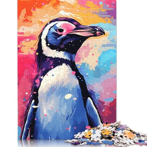 Puzzle für Erwachsene, Pinguin-Tier, lustiges Puzzle für Erwachsene, 1000-teiliges Kartonpuzzle für Erwachsene und Kinder, toll, 38 x 26 cm von LiJianXXR