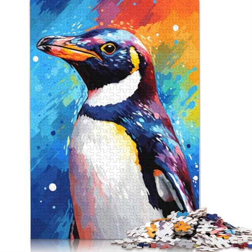 Puzzle für Erwachsene, Pinguin-Tierpuzzle für Erwachsene, 1000-teiliges Holzpuzzle für Erwachsene und Kinder ab 12 Jahren, anspruchsvolles Puzzle, 75 x 50 cm von LiJianXXR