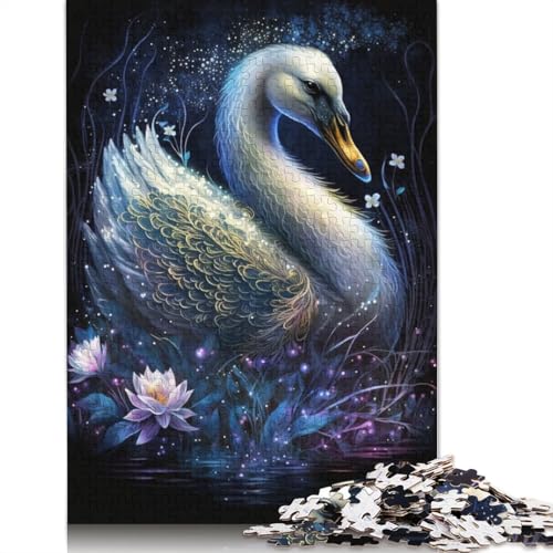 Puzzle für Erwachsene, Schwanenblumen-Galaxie, 1000-teiliges Puzzle, Kartonpuzzle für Erwachsene und Kinder ab 12 Jahren, Lernspiel, Herausforderungsspielzeug, Größe: 38 x 26 cm von LiJianXXR